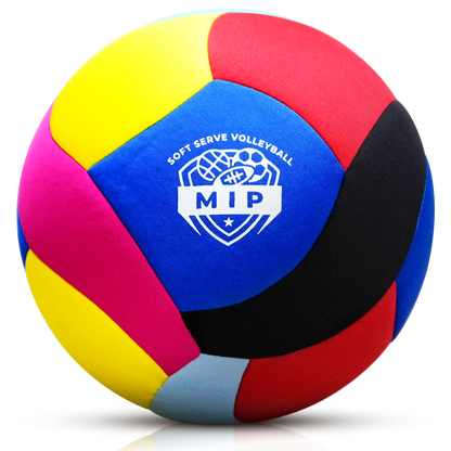 SoftServe foam-padded indoor volleyball in vibrant colors, ideal for adult practice and beginner play.