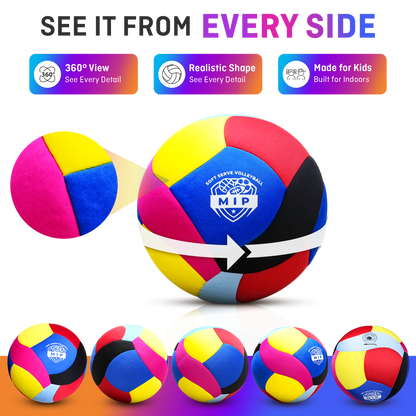 SoftServe foam-padded indoor volleyball in vibrant colors, ideal for practice and beginner players.