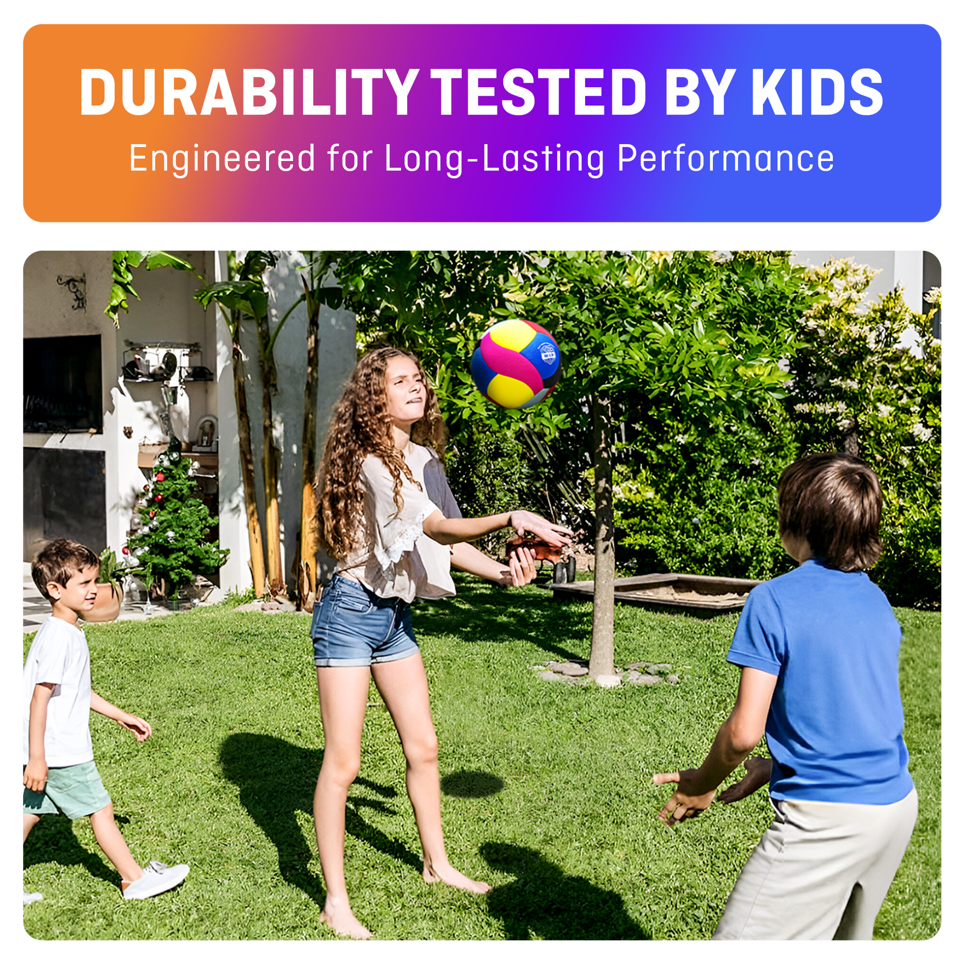 SoftServe foam-padded indoor volleyball in vibrant blue for beginner practice, ideal for apartments and indoor use.