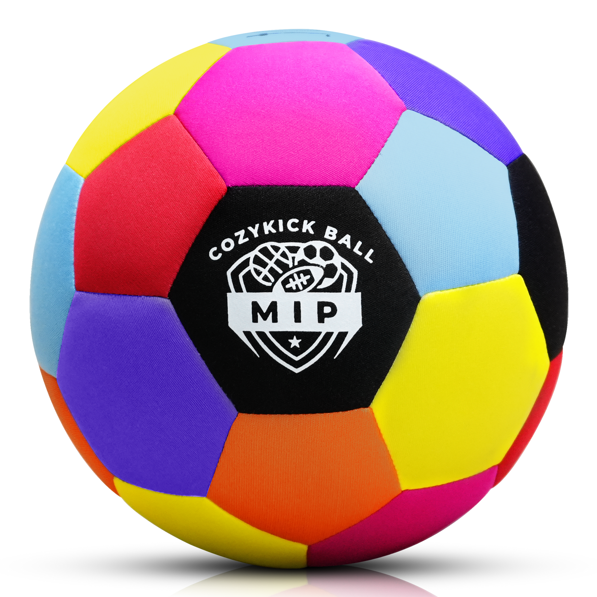 Soft padded indoor soccer ball made of foam core microfiber in vibrant colors from MIP Store